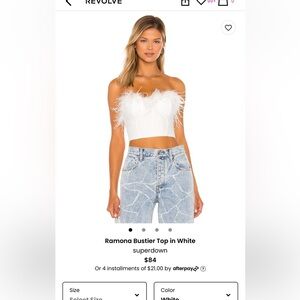 Superdown white corset bustier